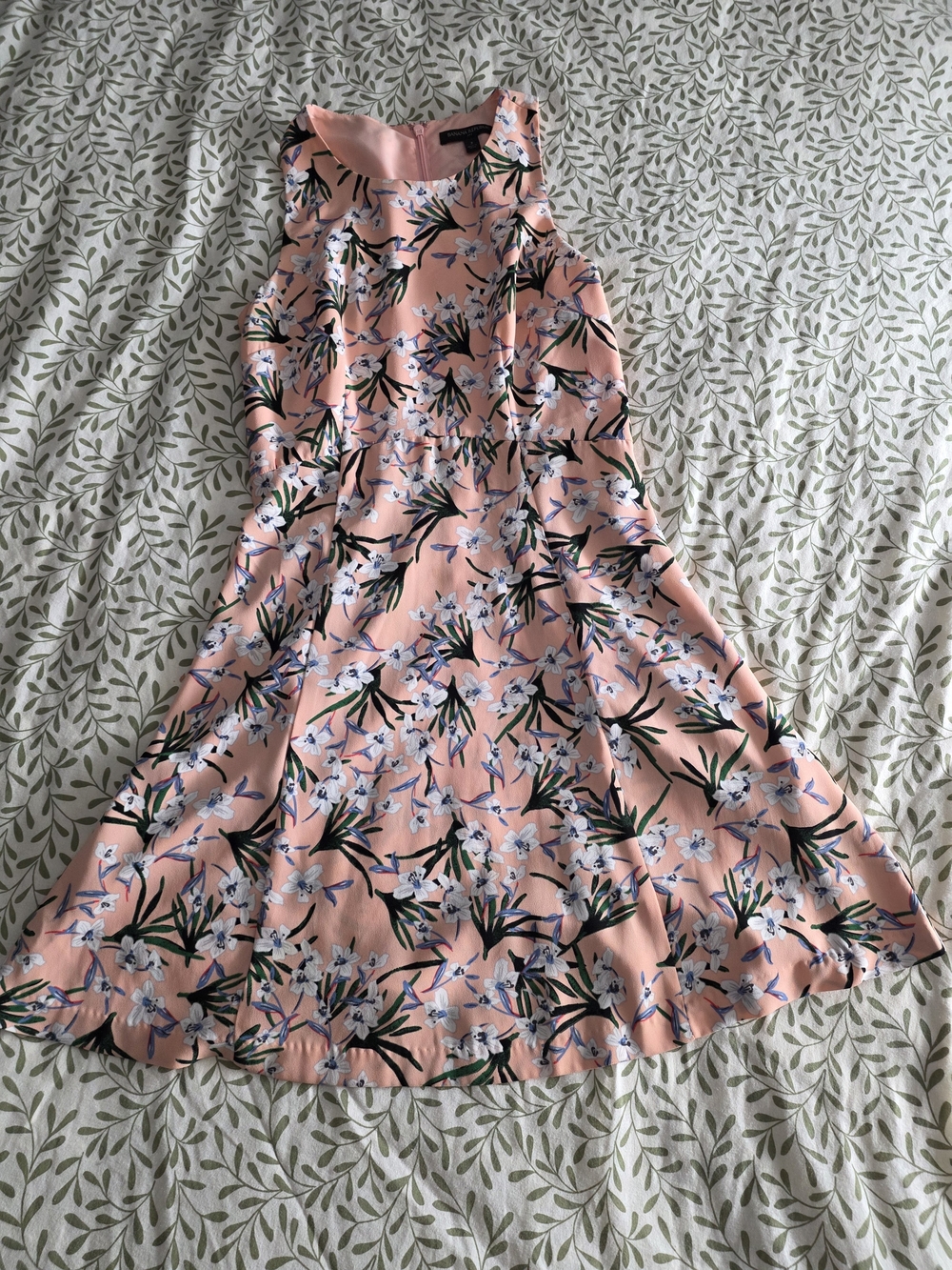 Banana Republic Peach Floral Midi Dress
